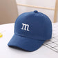 Baseball Cap Boy Letter M Embroidered Children's Cotton Spring and Autumn Hat Cap - Enfance-Heureuse