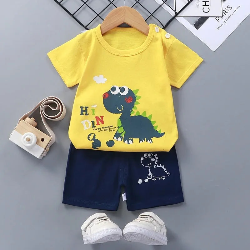 Vêtements d'été pour bébés et jeunes enfants 1-2-3-4-5-6 ans T-shirt Shorts bébé - Enfance-Heureuse