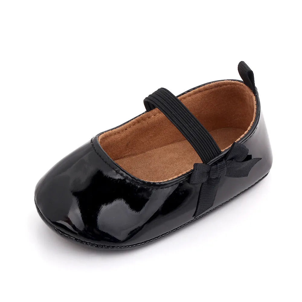 Chaussures En Cuir PU Verser Bebe Fille, Chaussures De Princesse, Solides, UNE Semelle Souple, verser Premiers Pas, Printemps-automne, 2021 - Enfance-Heureuse