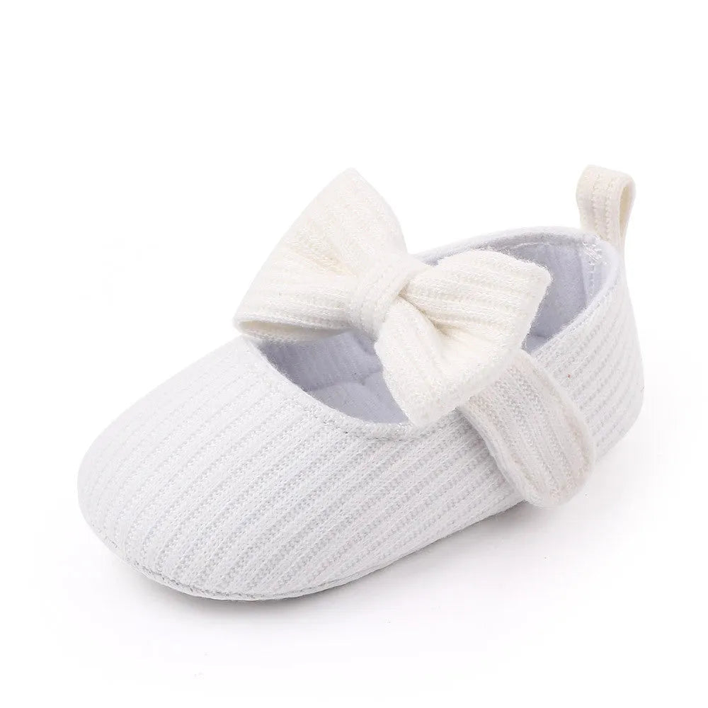 Bowknot De Laine Tricot Bébé Chaussures Mocassins Princesse Chaussures Bébé Chaussures - Enfance-Heureuse