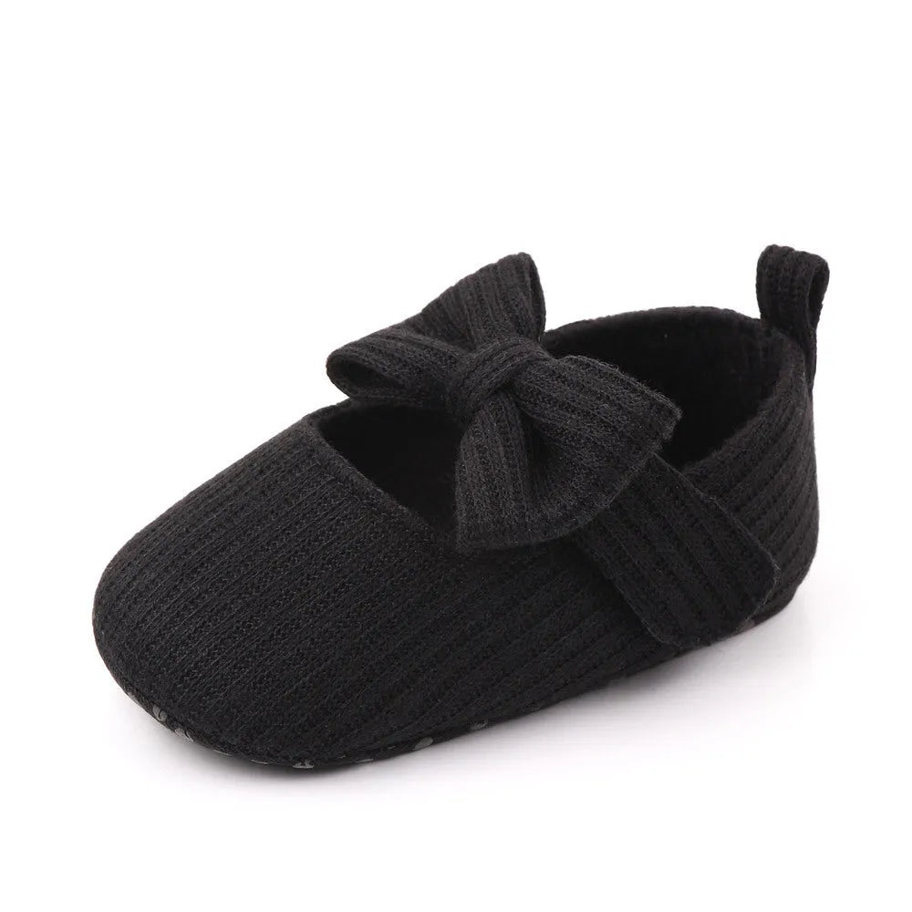 Bowknot De Laine Tricot Bébé Chaussures Mocassins Princesse Chaussures Bébé Chaussures - Enfance-Heureuse