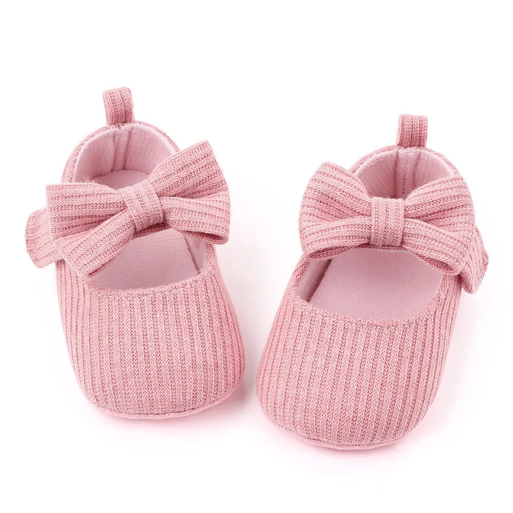 Bowknot De Laine Tricot Bébé Chaussures Mocassins Princesse Chaussures Bébé Chaussures - Enfance-Heureuse