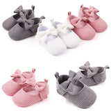 Bowknot De Laine Tricot Bébé Chaussures Mocassins Princesse Chaussures Bébé Chaussures - Enfance-Heureuse
