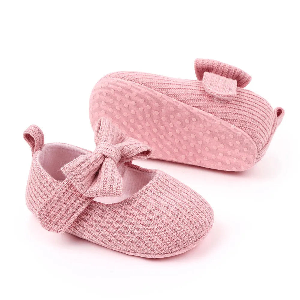 Bowknot De Laine Tricot Bébé Chaussures Mocassins Princesse Chaussures Bébé Chaussures - Enfance-Heureuse