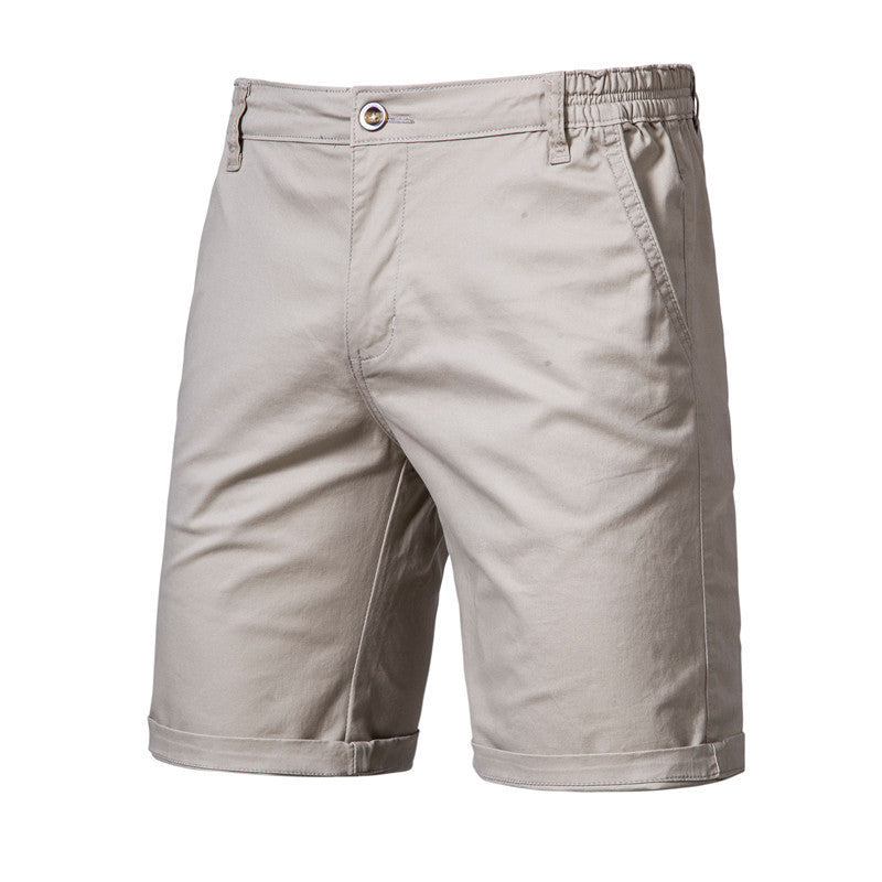 Men's Casual Solid Color Slim Fit Straight Shorts - Enfance-Heureuse