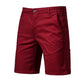 Men's Casual Solid Color Slim Fit Straight Shorts - Enfance-Heureuse
