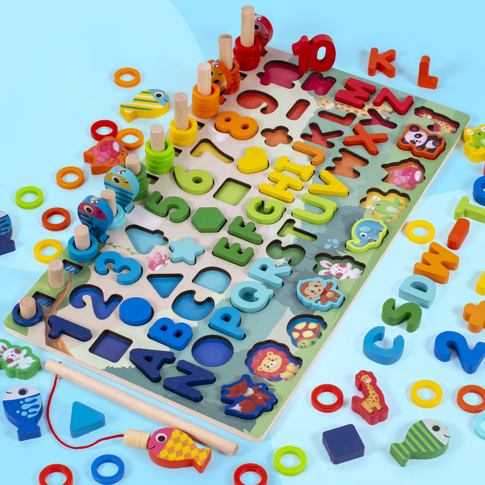 Children'S Magnetic Fishing Toys Intelligence Development Digital Assembly Building Blocks Enlightenment Early Education - Enfance-Heureuse