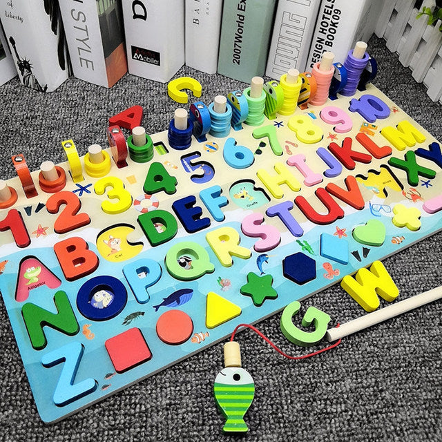 Children'S Magnetic Fishing Toys Intelligence Development Digital Assembly Building Blocks Enlightenment Early Education - Enfance-Heureuse
