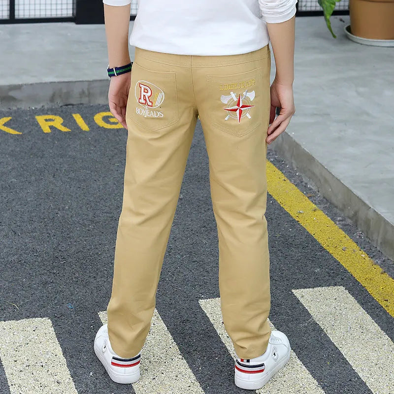 Boys' Casual Pants Spring And Autumn Cotton Trousers - Enfance-Heureuse