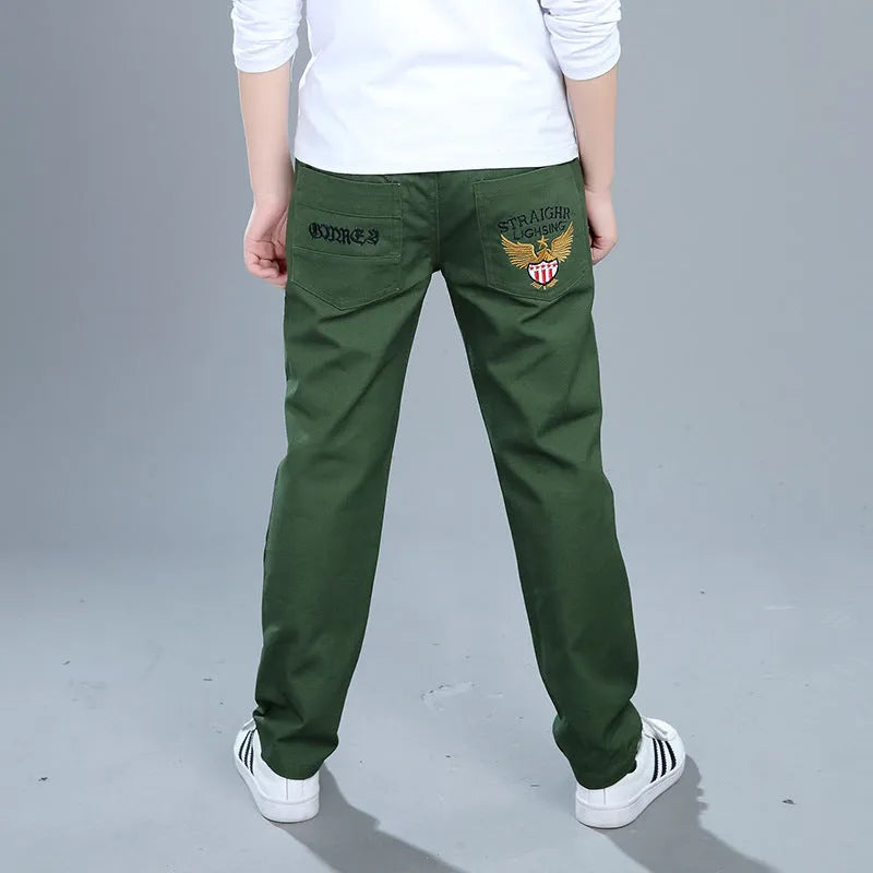 Boys' Casual Pants Spring And Autumn Cotton Trousers - Enfance-Heureuse
