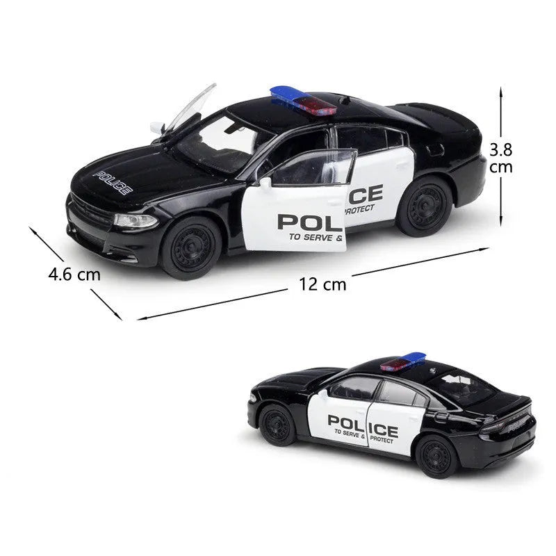 Police Car Alloy Car Model Children's Toy Puzzle - Enfance-Heureuse