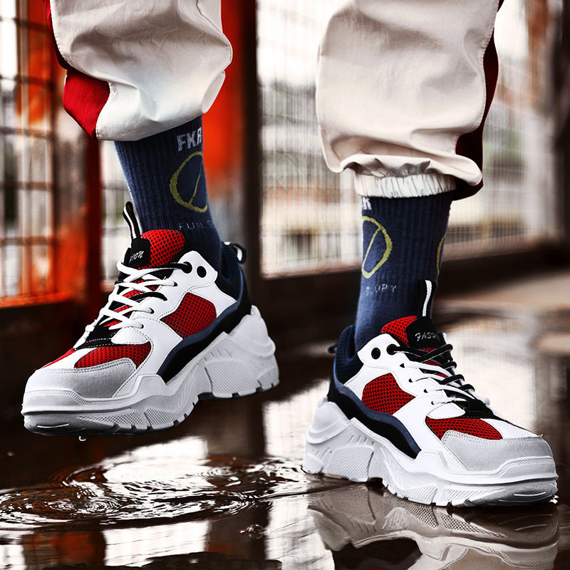 Trendy Shoes Korean Version, One Man And One Woman, All-Match Thick Soles Increase - Enfance-Heureuse