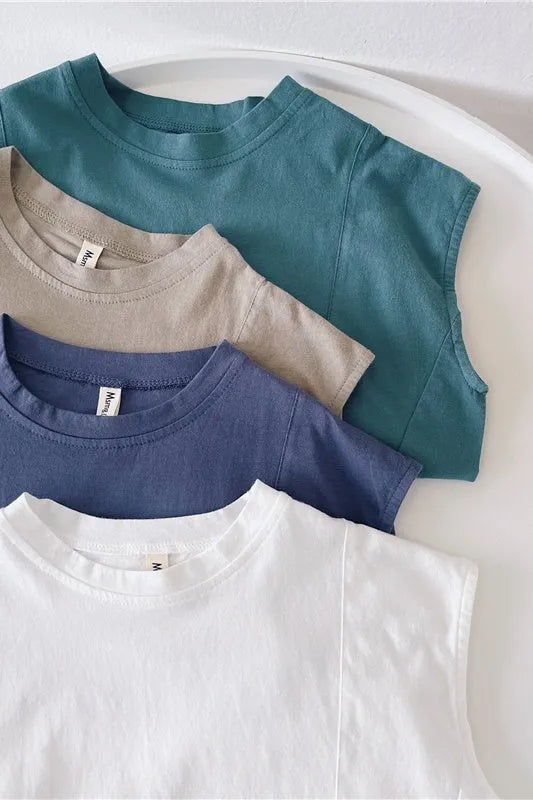 Summer Vest Children'S Sleeveless T-Shirt Children'S Summer Thin Section - Enfance-Heureuse