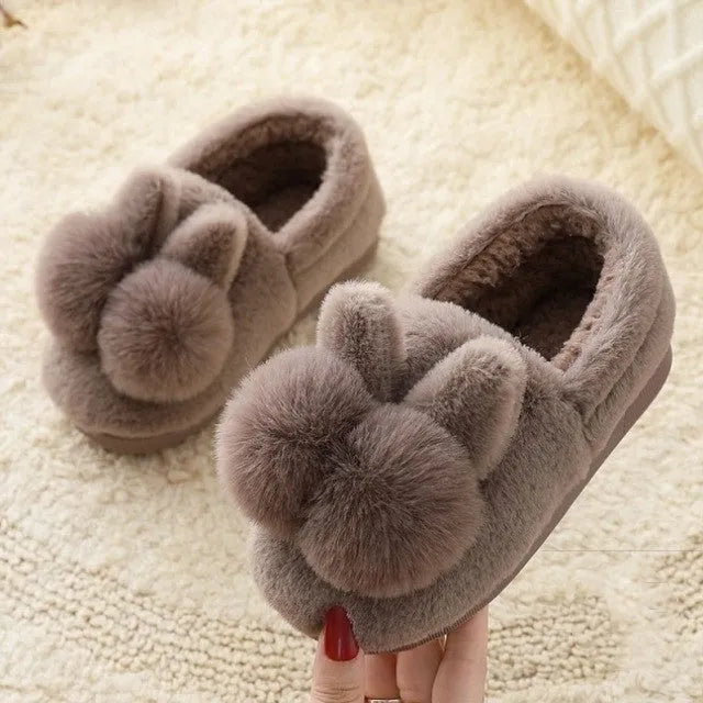 Cuhk Pantoufles Dhiver En Coton Pour Enfants, Pour Et Filles, Une Famille De Trois Parents, En Peluche, Chaussures Chaudes - Enfance-Heureuse