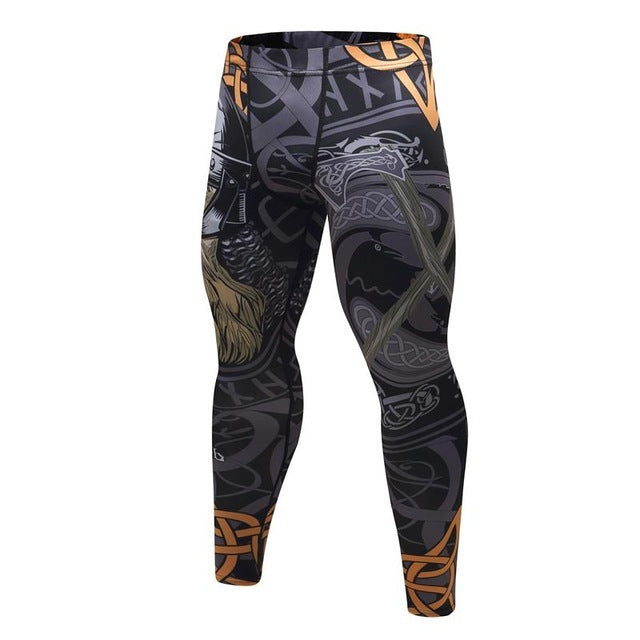 Mens Tracksuit Set D Animal Compression T-Shirt Pants Skin - Enfance-Heureuse