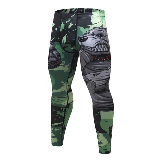 Mens Tracksuit Set D Animal Compression T-Shirt Pants Skin - Enfance-Heureuse