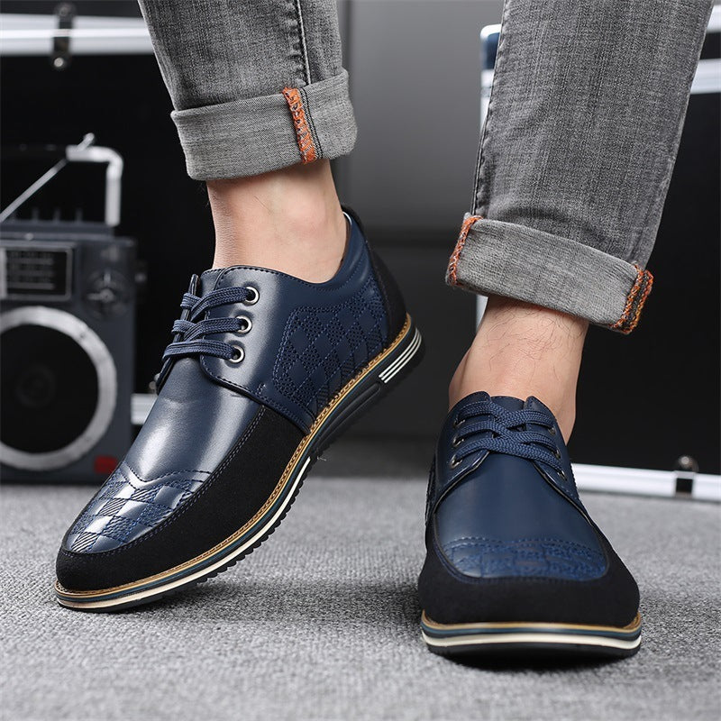 Autumn Men's Casual Shoes 46 Yards Large Size Lace-up Single Shoes Breathable British Driving Shoes Mens Shoes Single Shoes - Enfance-Heureuse