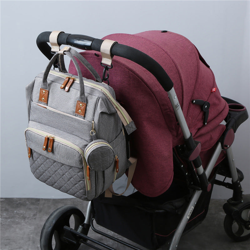 New Mommy Backpack Can Hang Baby Stroller Baby Bag Folding Crib Mommy Bag - Enfance-Heureuse