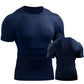 Mens Muscle Hooded Hoodies Short Sleeve T-shirt Sports GYM Slim Fit Tops Blouse - Enfance-Heureuse