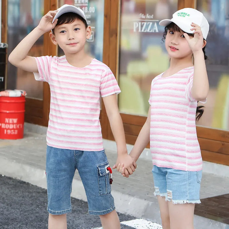 T-shirt à manches courtes en modal imprimé dessin animé pour enfants