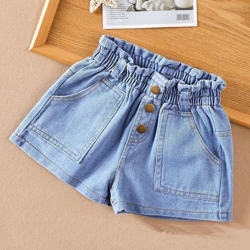Filles Shorts, D'été, Enfants de Denim Shorts, Filles Extérieur Pantalon, Casual Tout-match Hot Pants - Enfance-Heureuse