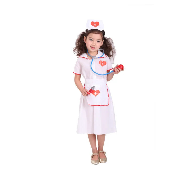 Enfant Jolie Petite Infirmière En Costume