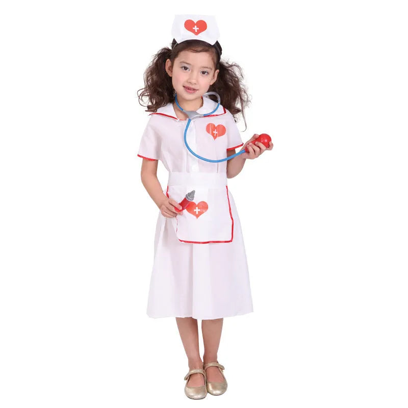Child Pretty Little Nurse In Costume - Enfance-Heureuse