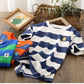 Children'S Striped Thin Half Sleeve Shirt - Enfance-Heureuse