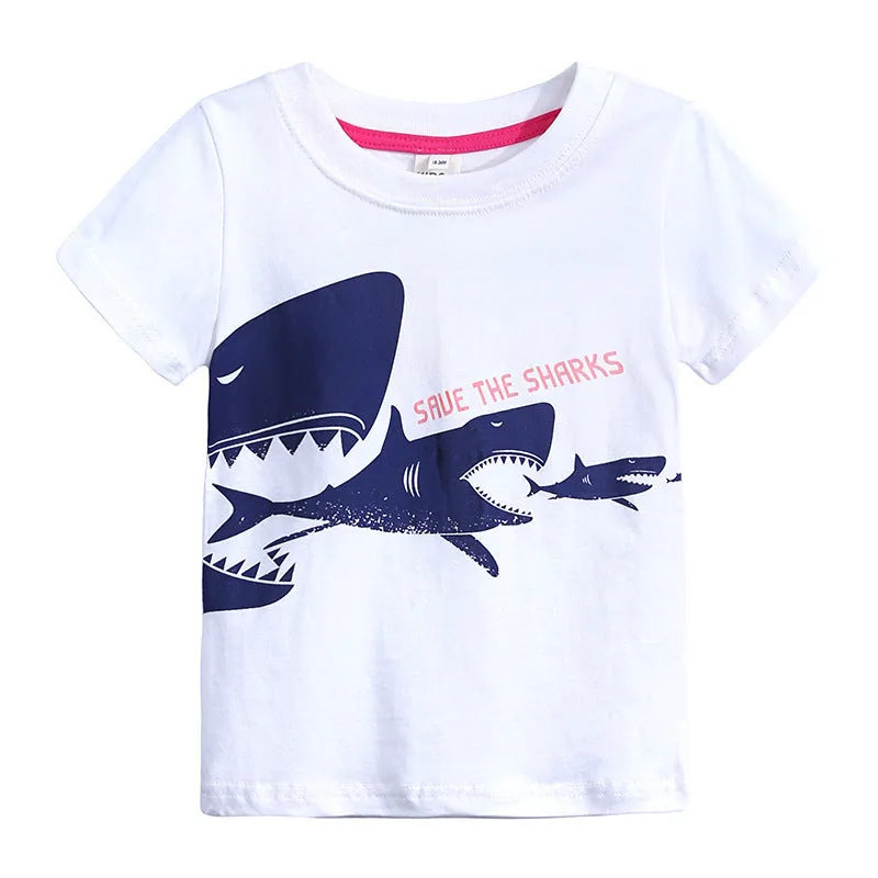 T-shirt à manches courtes tricoté en coton pour homme et femme - Enfance-Heureuse