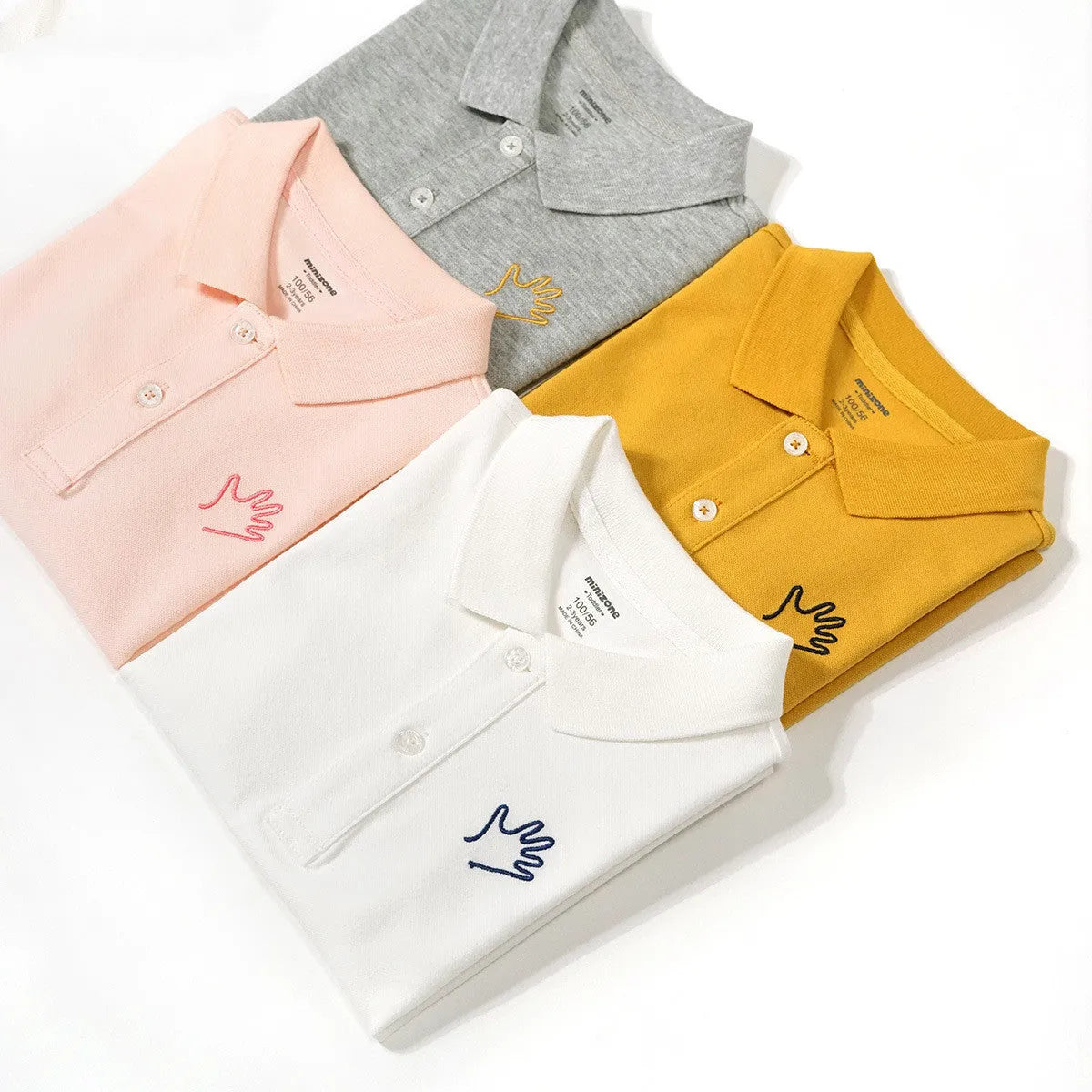 Comfortable And Breathable Top With Solid Color Lapel - Enfance-Heureuse