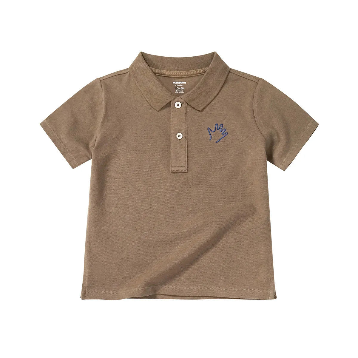 Comfortable And Breathable Top With Solid Color Lapel - Enfance-Heureuse