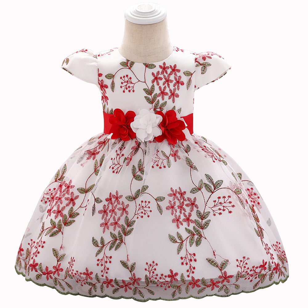 summer children's clothing new baby birthday party wedding dress skirt girls fluffy dress - Enfance-Heureuse