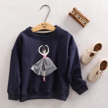 Spring new Korean children's clothing sweater plus velvet children's sweater cartoon casual girl sweater sports boy jacket - Enfance-Heureuse
