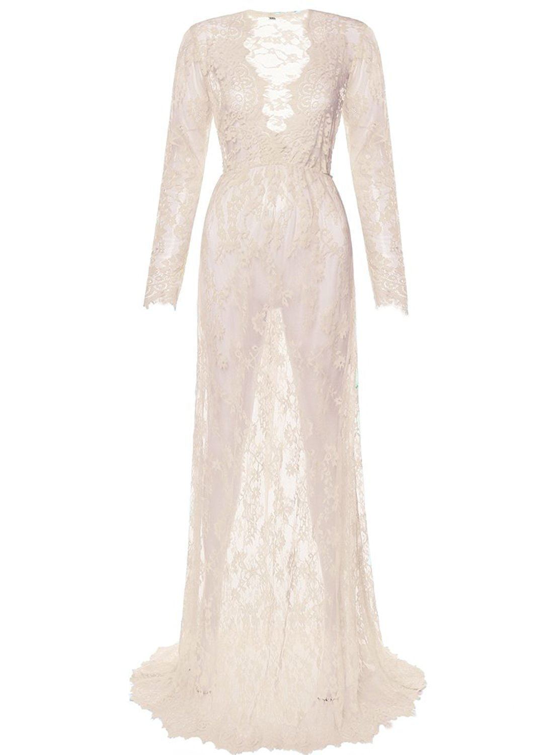 Pregnant Dress Pajamas Lace Maternity Dress Women - Enfance-Heureuse