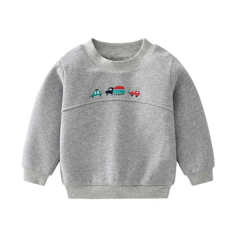 Nouveau pull de voiture de dessin animé de vêtements pour enfants - Enfance-Heureuse