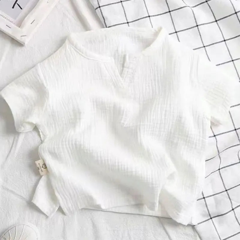 Chemisier à manches courtes pour enfants, - Enfance-Heureuse