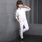 Men's and girls' suits new white sportswear - Enfance-Heureuse