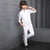 Men's and girls' suits new white sportswear - Enfance-Heureuse