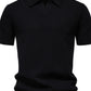Men's Classic Textured Short Sleeve Polo Shirt - Enfance-Heureuse