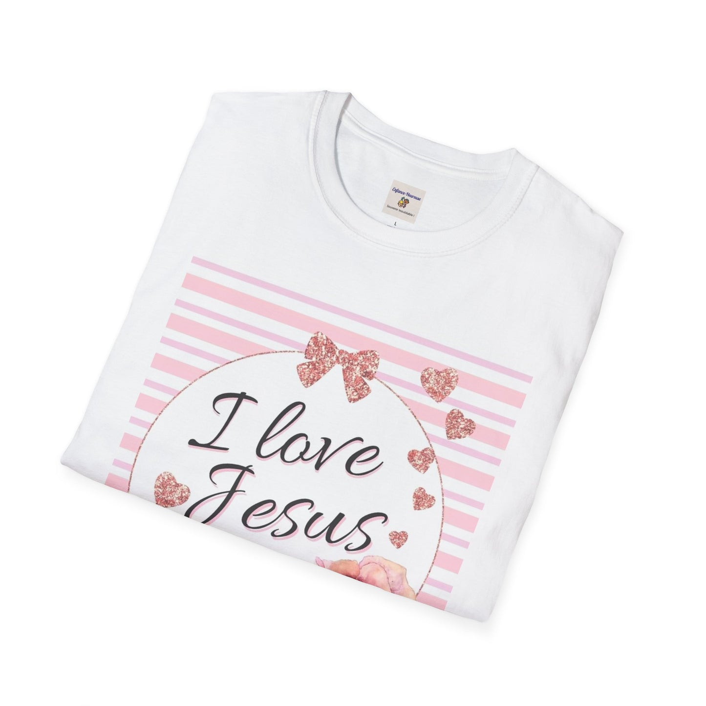 I Love Jesus Floral Unisex T-Shirt - Enfance-Heureuse