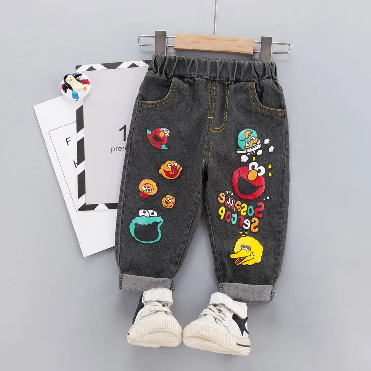 Autumn new children's jeans - Enfance-Heureuse