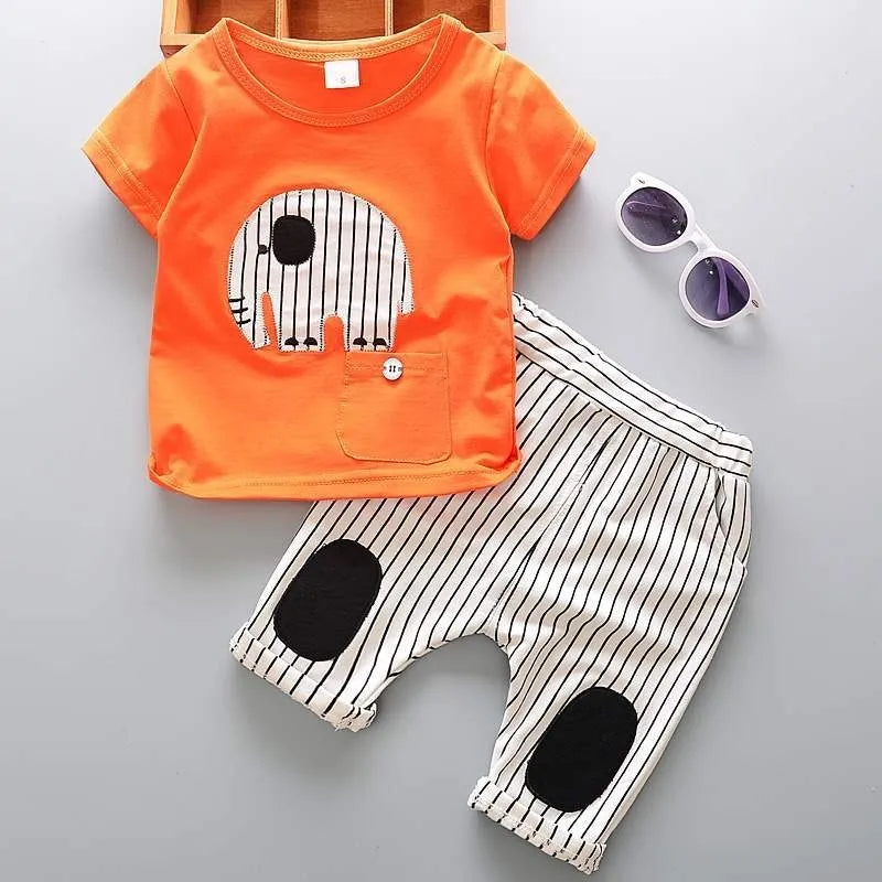 Children's Short Sleeved Boy's Summer Clothes Female Baby - Enfance-Heureuse
