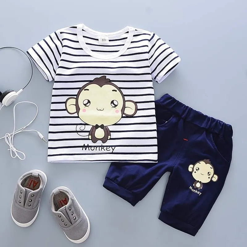 Children's Short Sleeved Boy's Summer Clothes Female Baby - Enfance-Heureuse