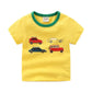 Children's summer cartoon print T-shirt - Enfance-Heureuse