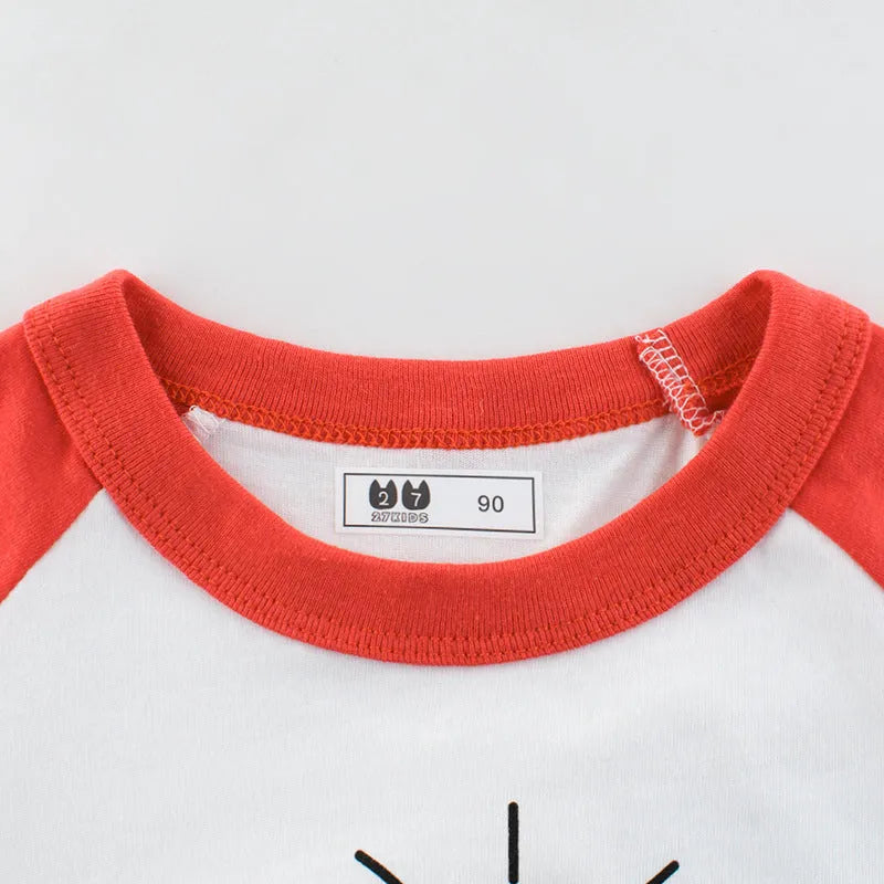 Summer Boys Cotton Round Neck Short Sleeves - Enfance-Heureuse