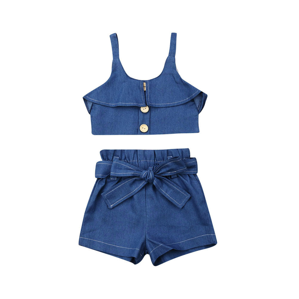 Vêtements pour enfants, jupe à bretelles pour filles