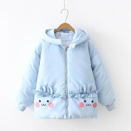 Hooded thick warm cotton padded jacket - Enfance-Heureuse
