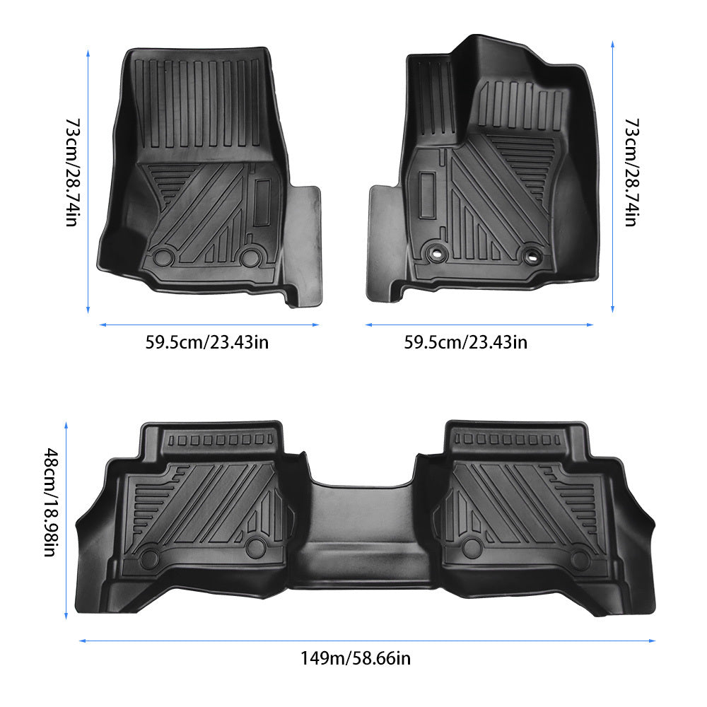 All Weather TPE Floor Liner Floor Mats Compatible With Tacoma 2024 Auto Accessories - Enfance-Heureuse