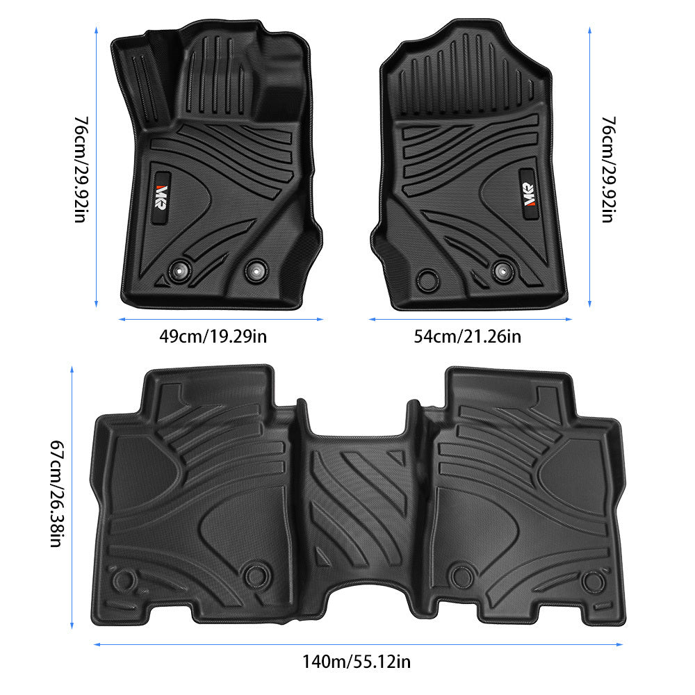 MKR Car Floor Mats For 2021-2023 Ford Bronco 3D TPE All-Weather Floor Mats - Full Set Interior Car Accessories All-Weather - Enfance-Heureuse