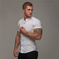 New Summer Shirt Fitness Clothing Cotton Tops Short Sleeve Sports Shirts Brand Mens Short Cool Casual Fashion Breathable Shirt - Enfance-Heureuse